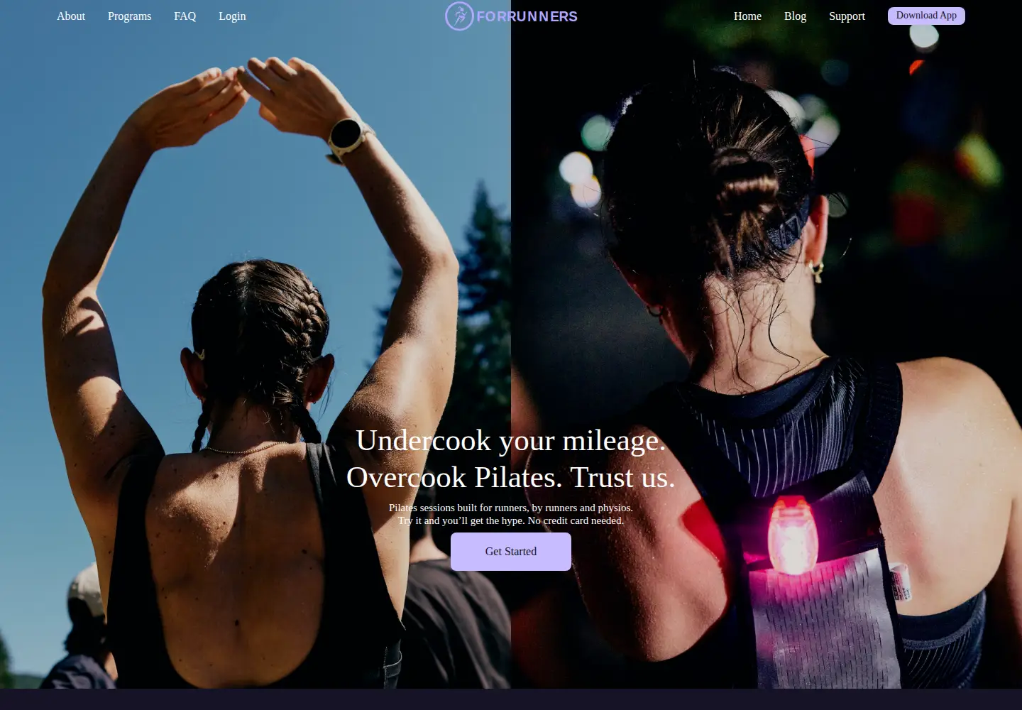 Screenshot of forrunners.app