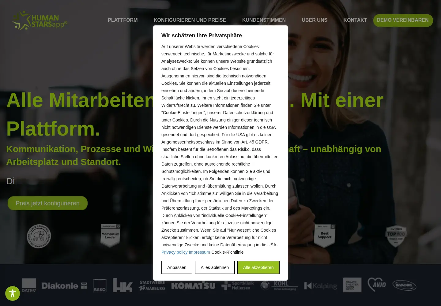 Screenshot of humanstars.app