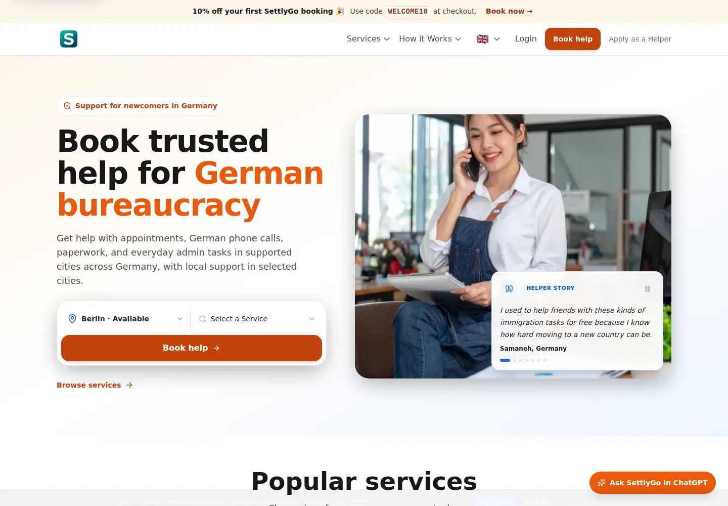 Captured homepage of settlygo.app in the current scan