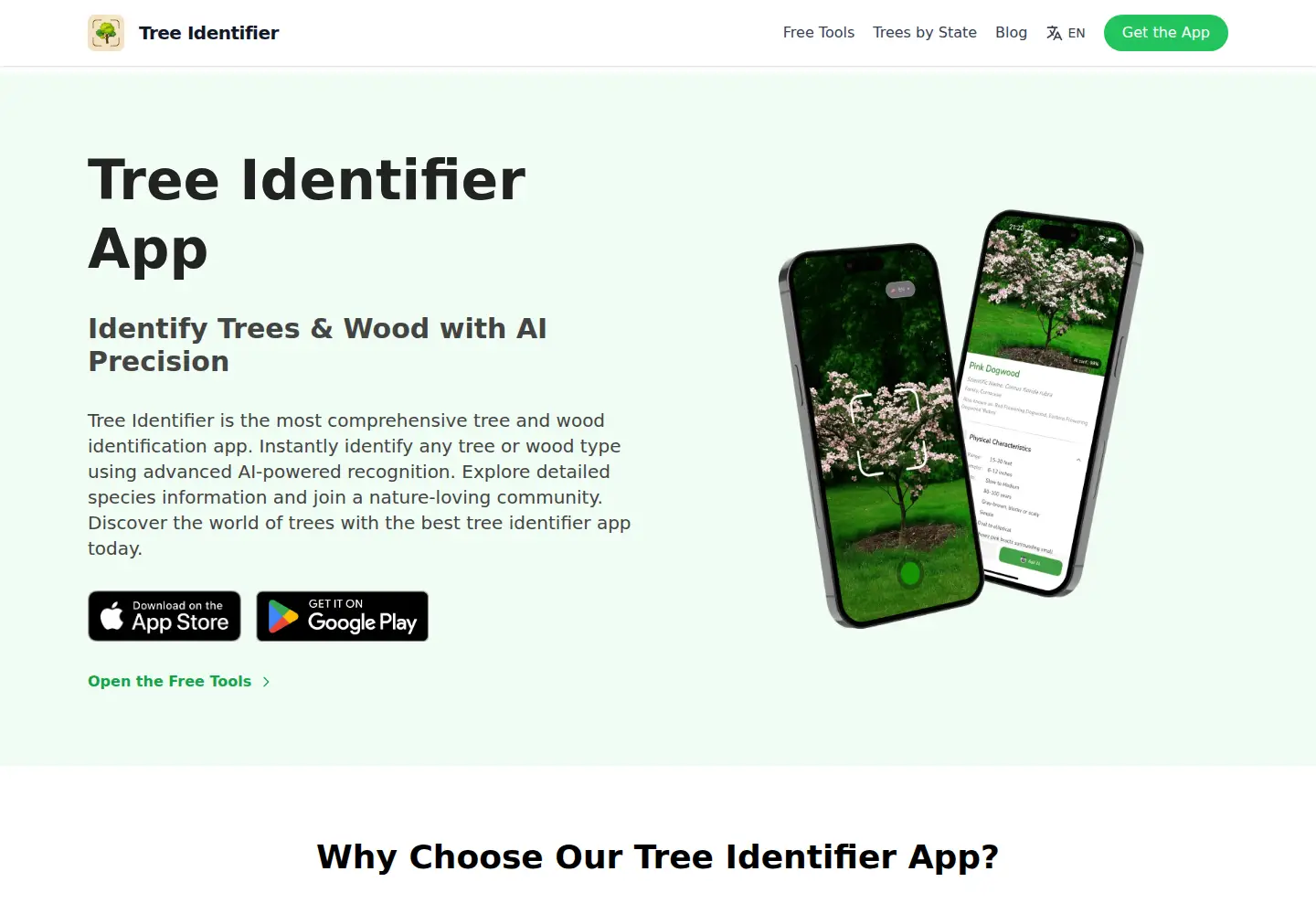 Screenshot of treeidentifier.app