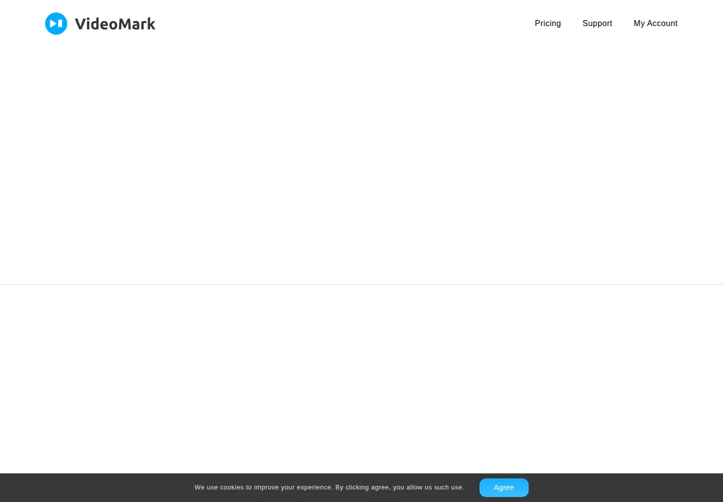 Captured homepage of videomark.app in the current scan
