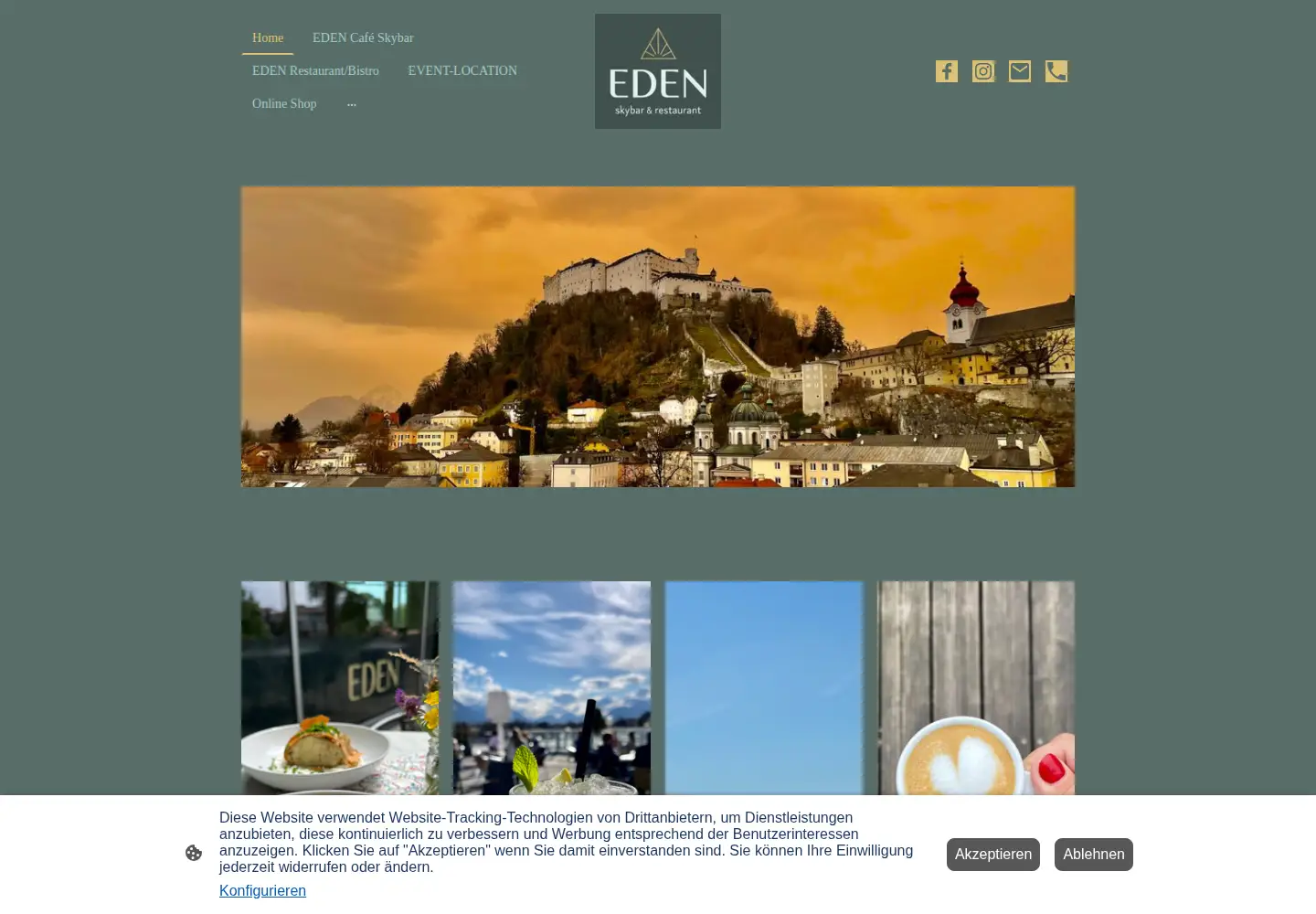 Screenshot of edenskybar.at