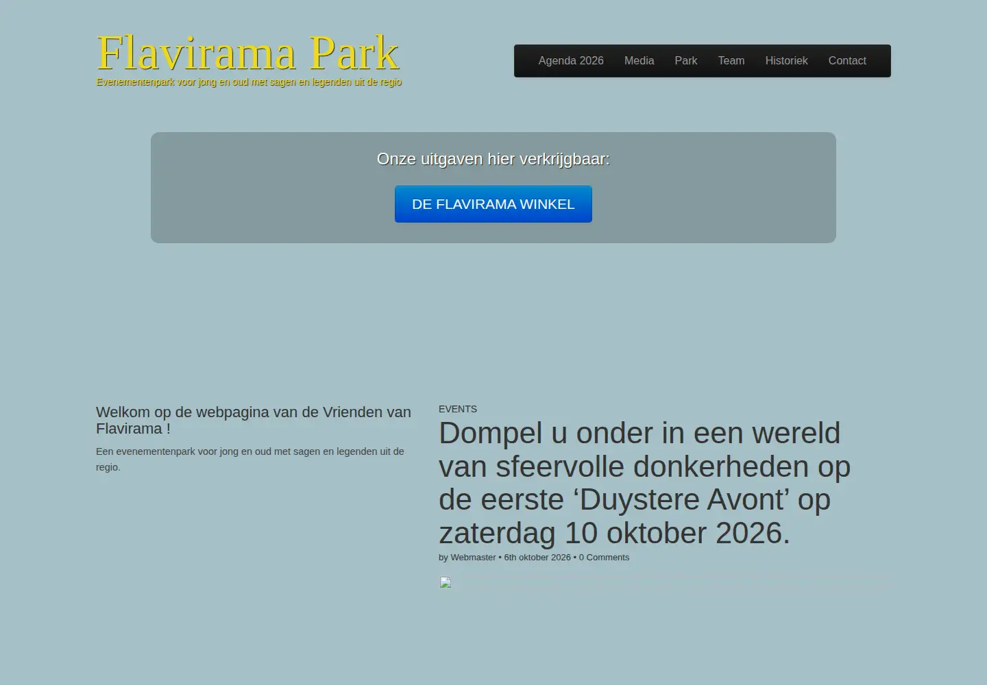 Captured homepage of flavirama.be in the current scan