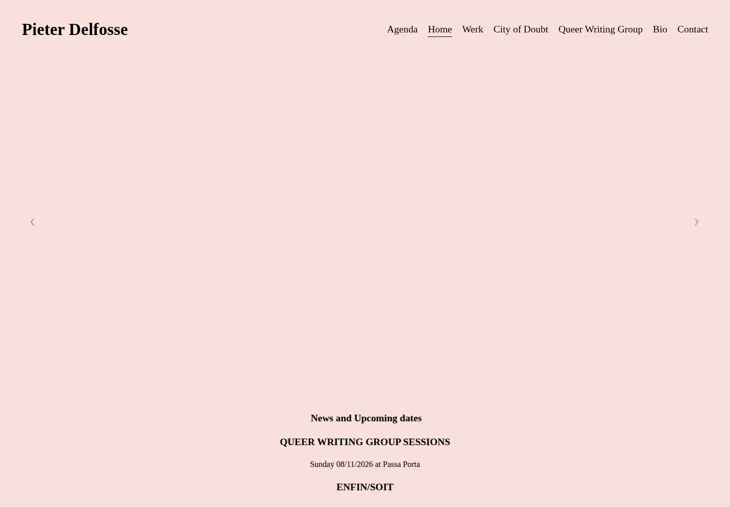Captured homepage of pieterdelfosse.be in the current scan