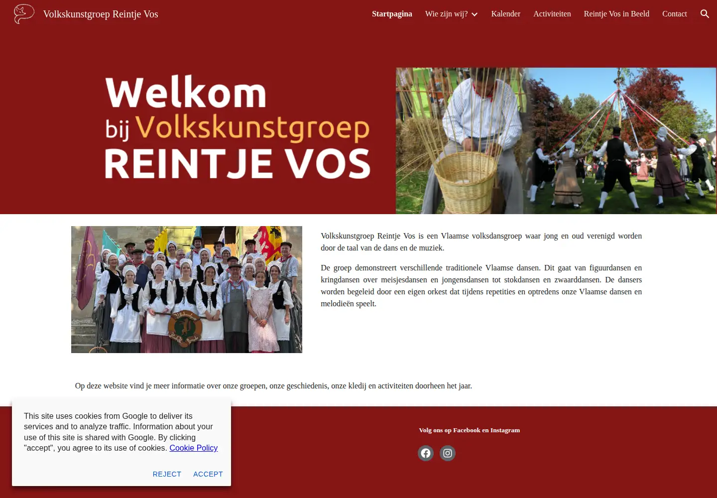 Screenshot of reintjevos.be