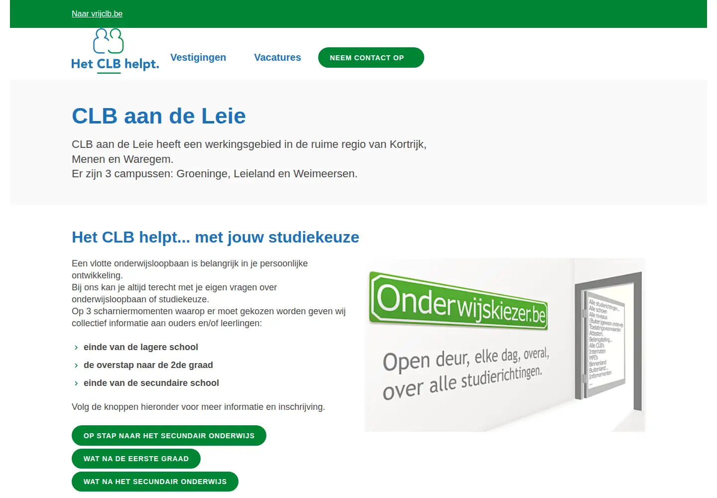 Captured homepage of vclbweimeersen.be in the current scan