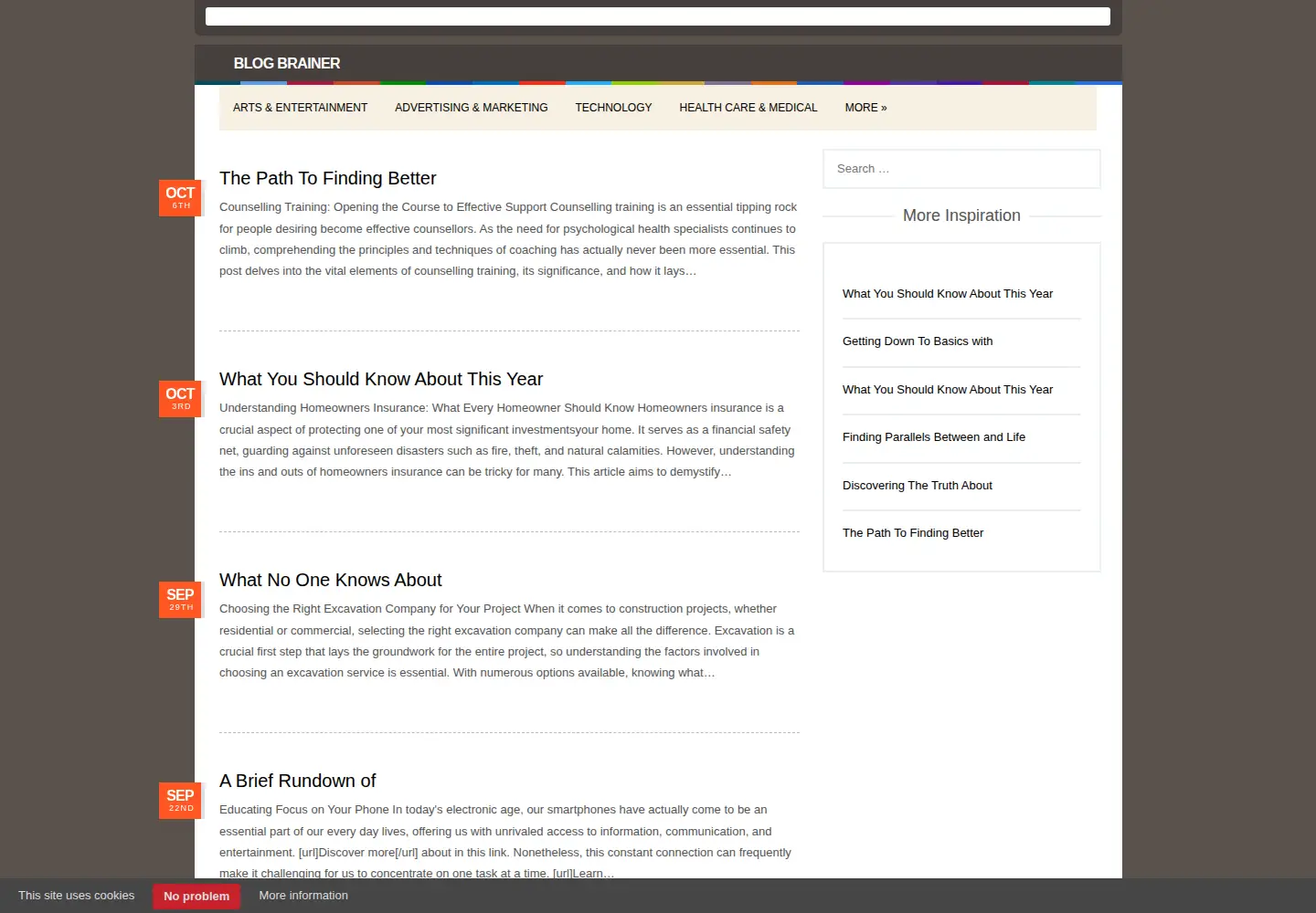 Screenshot of blogbrainer.biz