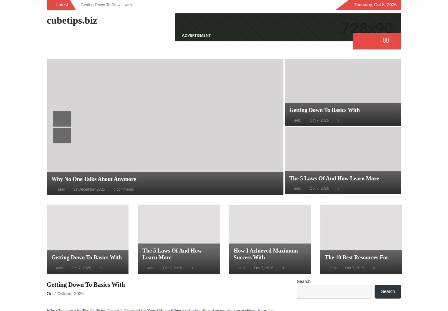Screenshot of cubetips.biz