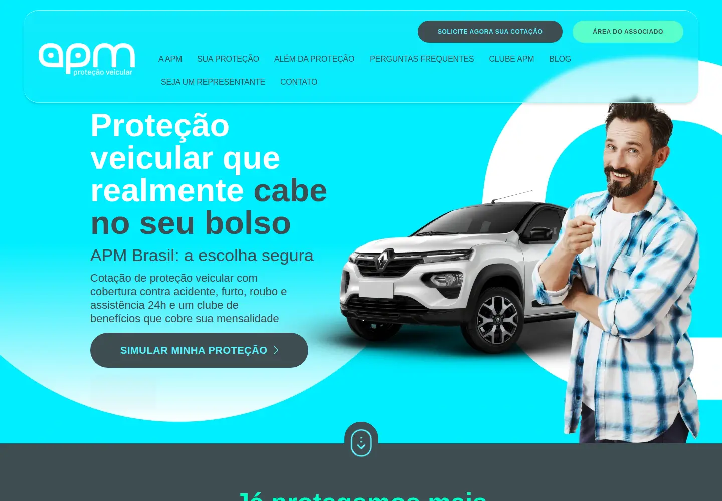 Captured homepage of apmbrasil.com.br in the current scan
