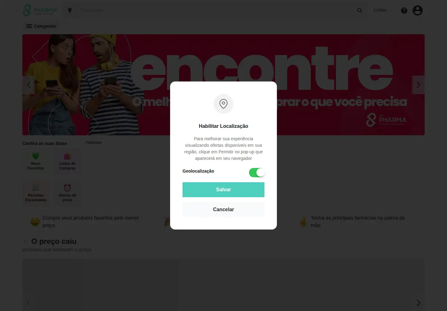 Captured homepage of apppharma.com.br in the current scan