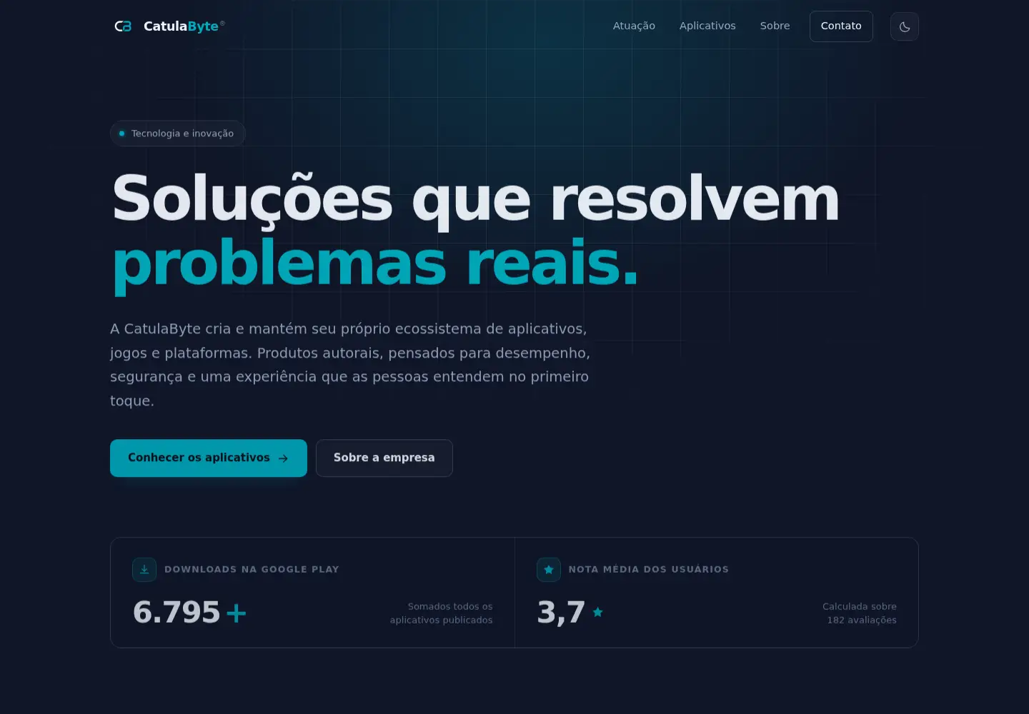 Captured homepage of catulabyte.com.br in the current scan
