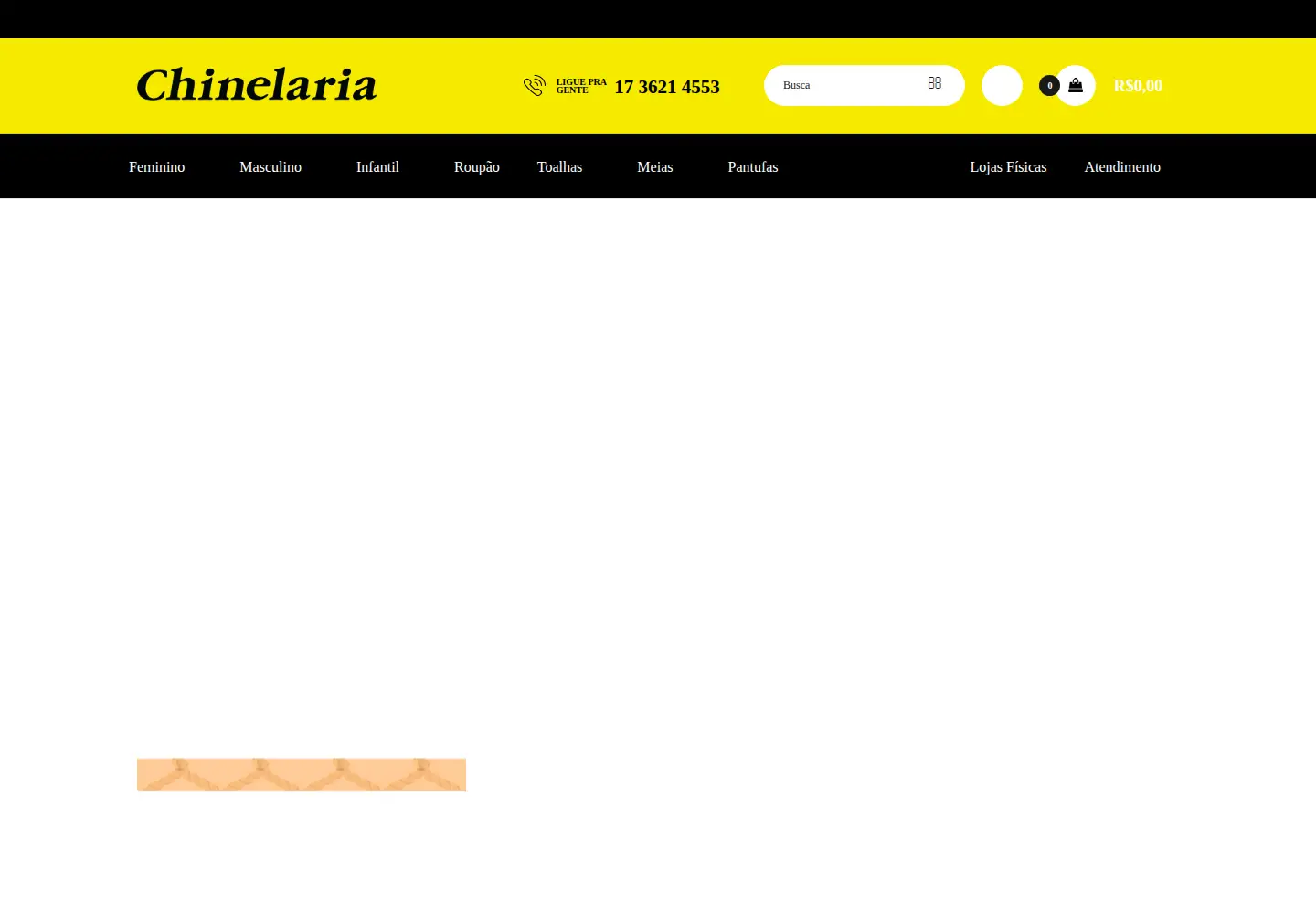 Captured homepage of chinelarias.com.br in the current scan