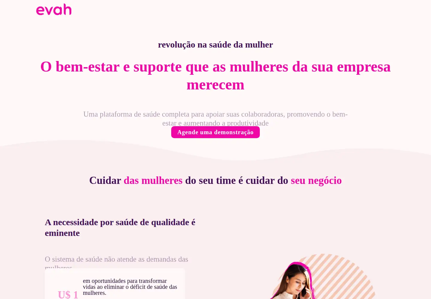 Screenshot of evahsaude.com.br