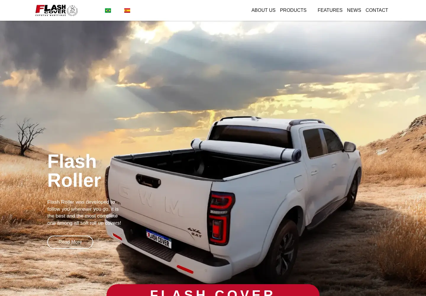 Screenshot of flashcover.com.br