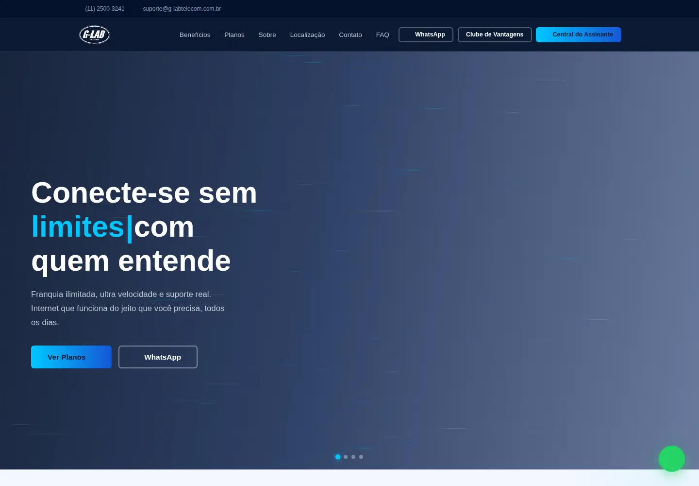 Captured homepage of g-labtelecom.com.br in the current scan