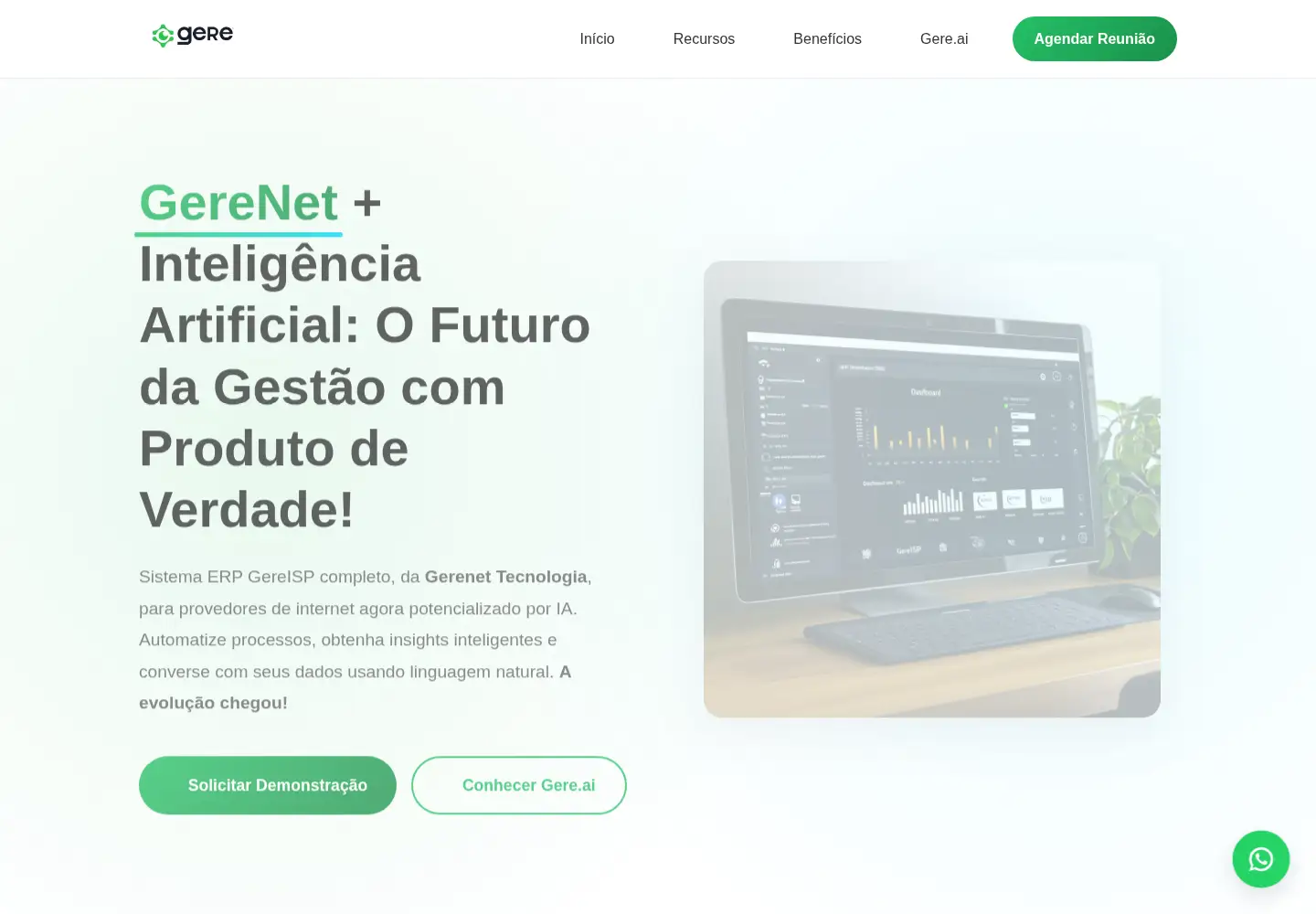 Captured homepage of gerenet.com.br in the current scan