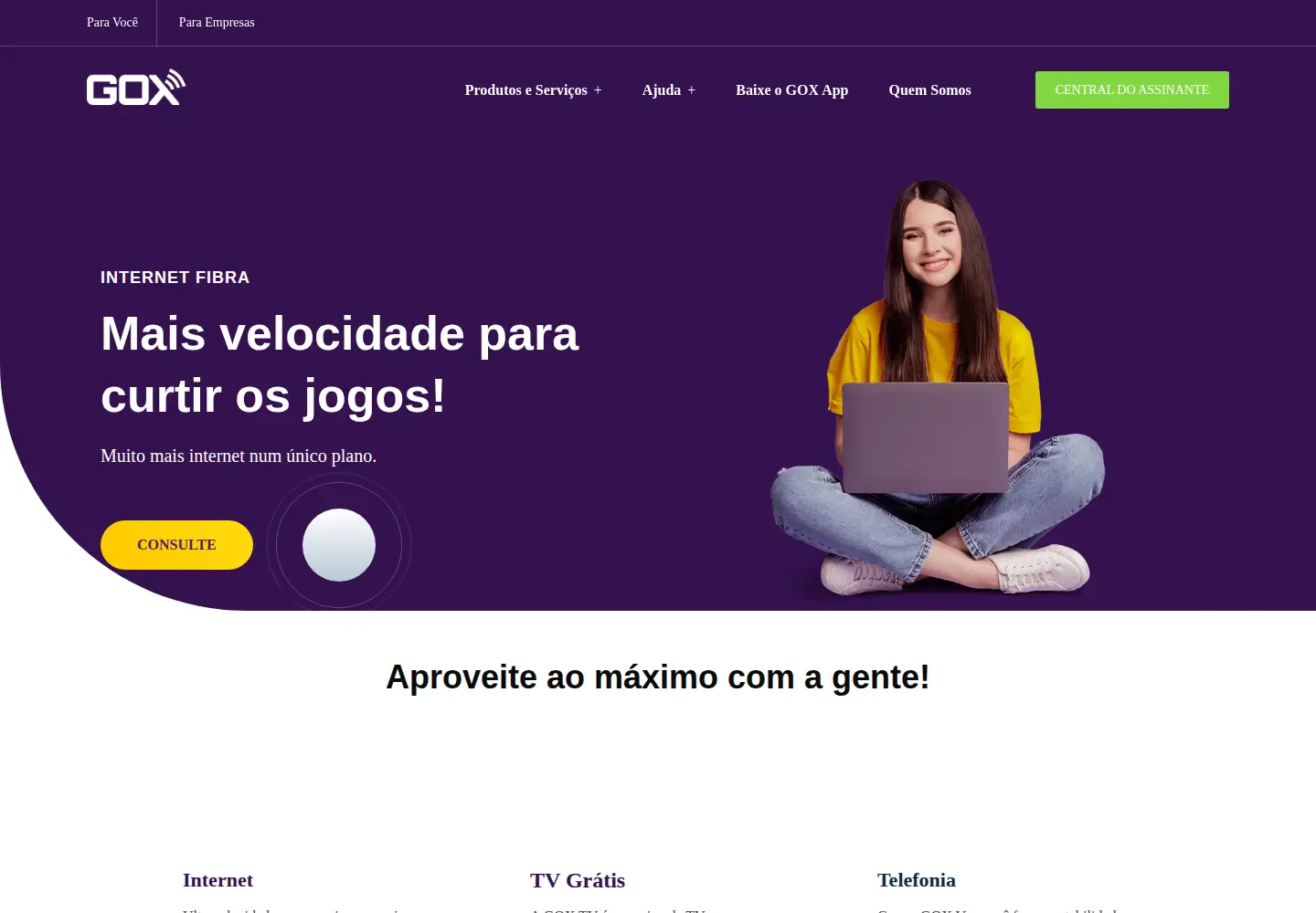Captured homepage of gox.com.br in the current scan