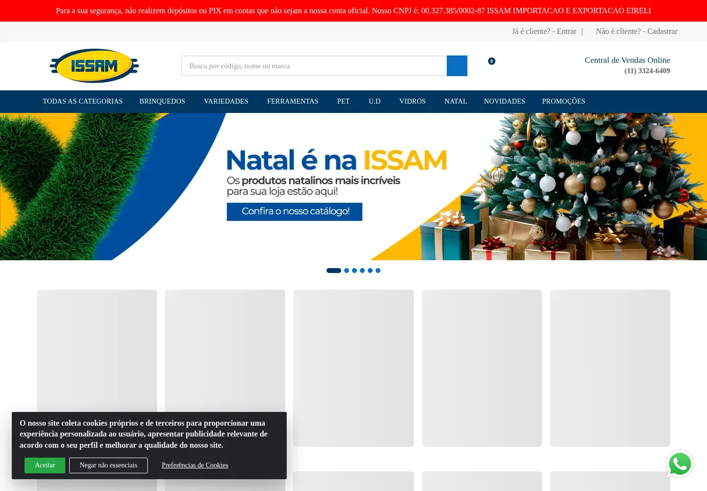 Captured homepage of issam.com.br in the current scan