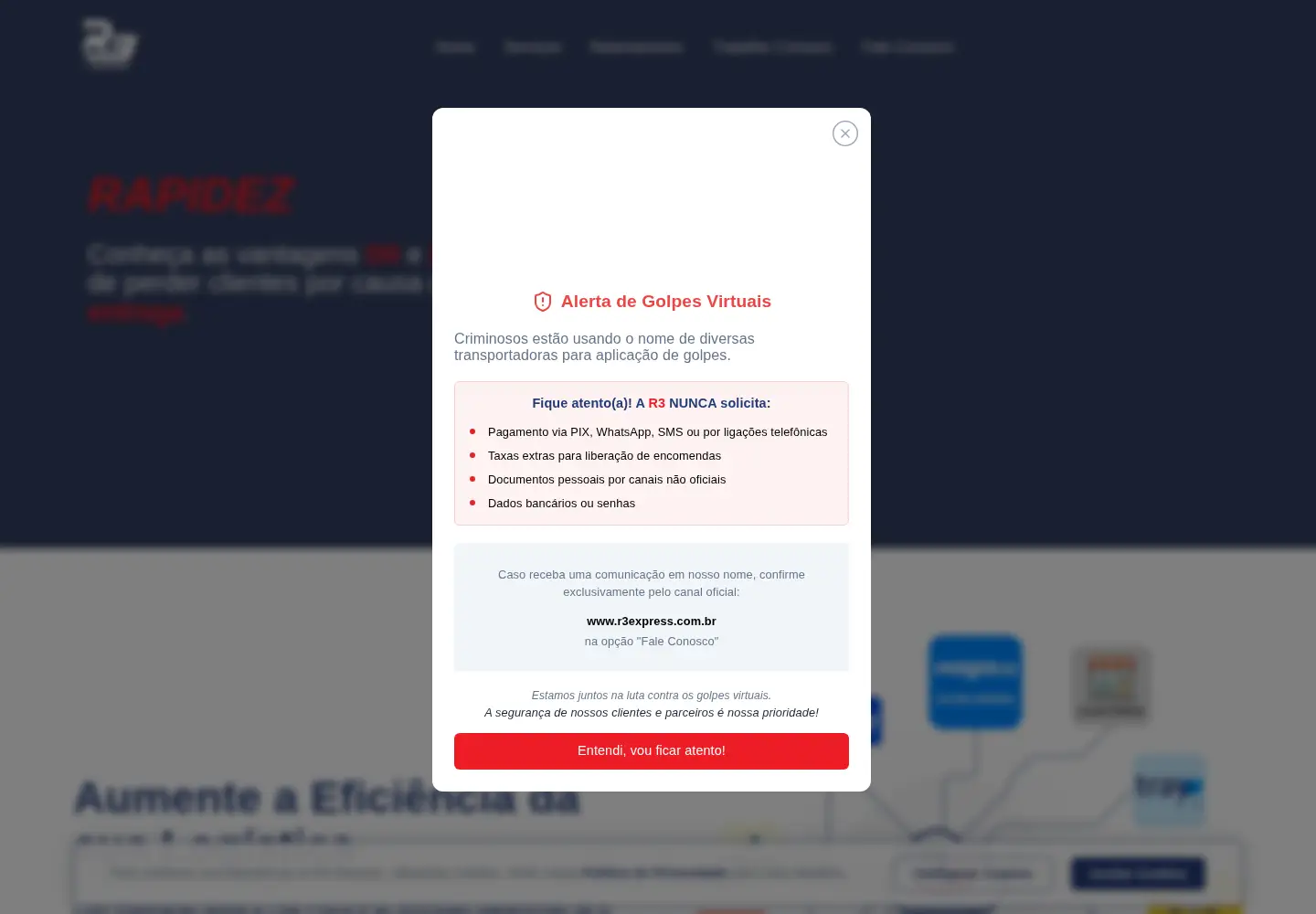 Screenshot of r3express.com.br