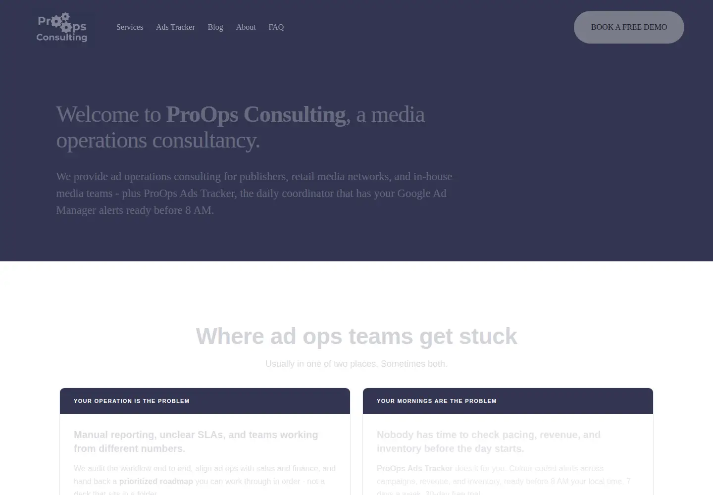 Screenshot of proopsconsulting.ca