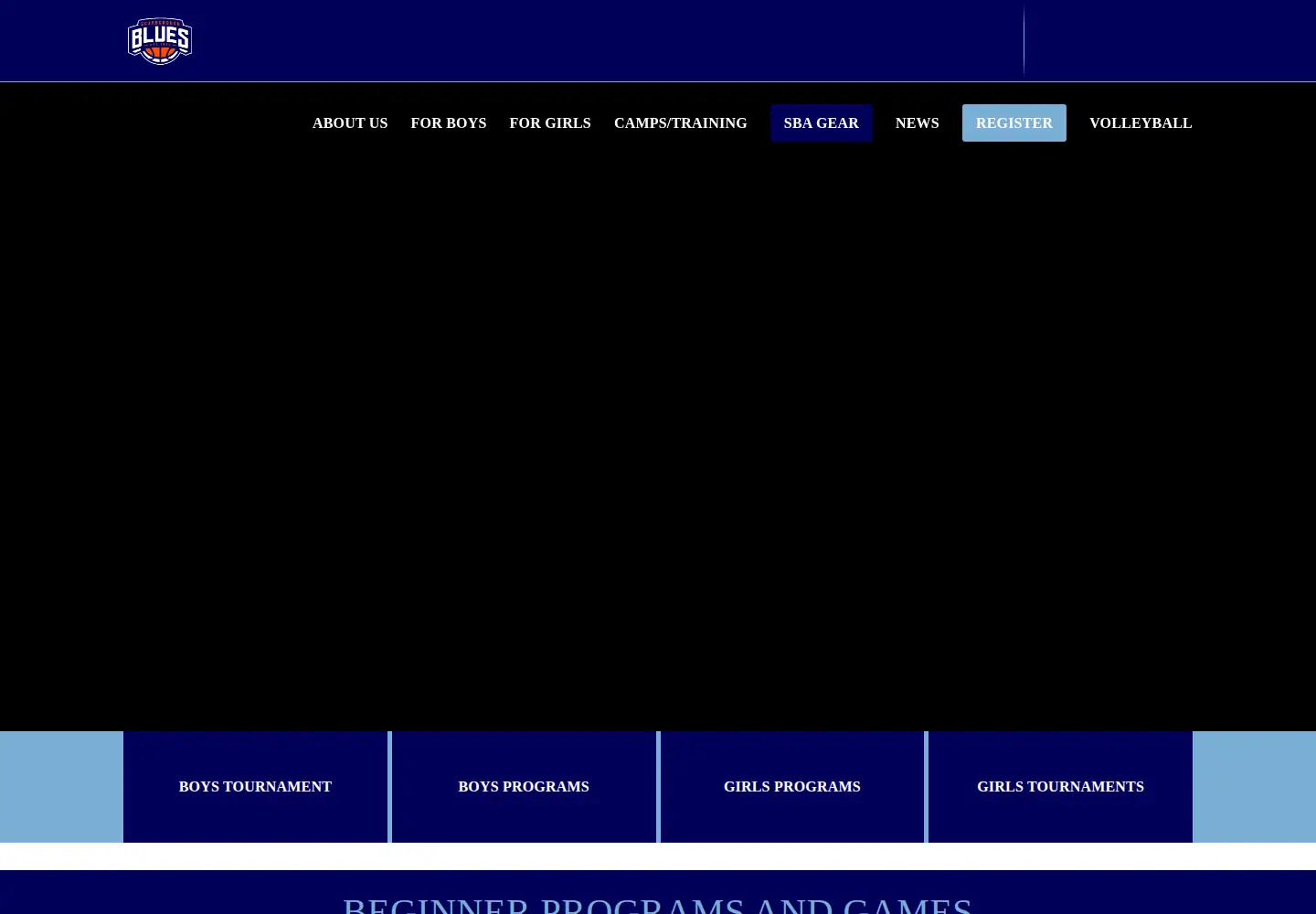 Screenshot of sbabasketball.ca