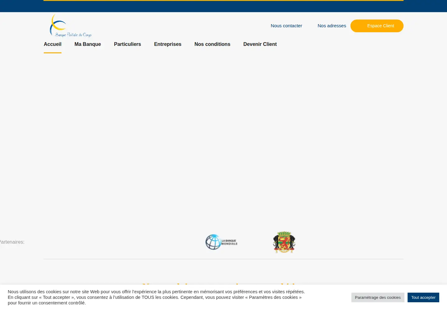 Screenshot of banquepostale.cg