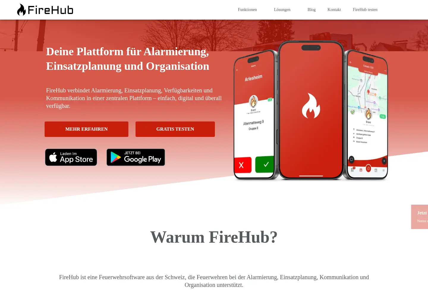 Screenshot of firehub.ch