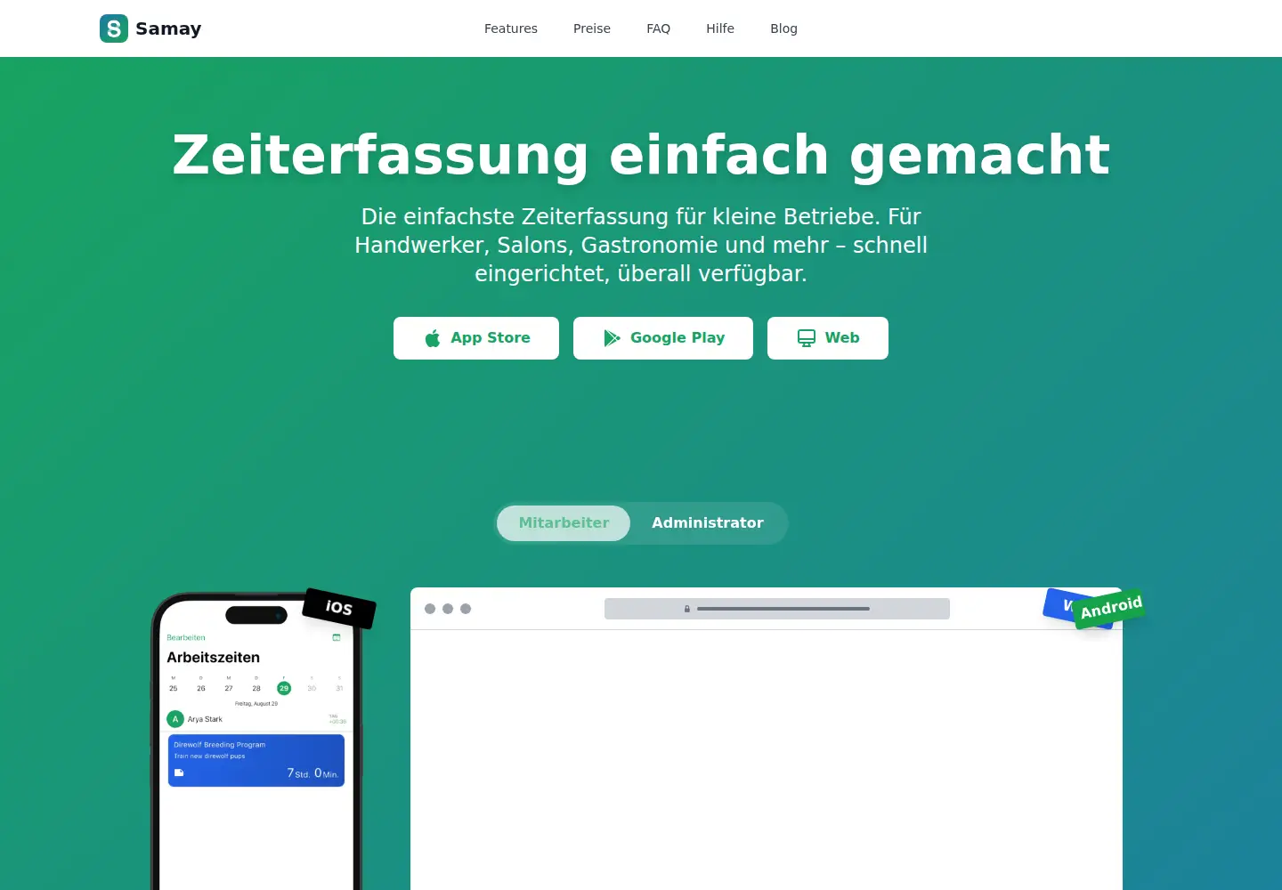 Screenshot of samay.ch
