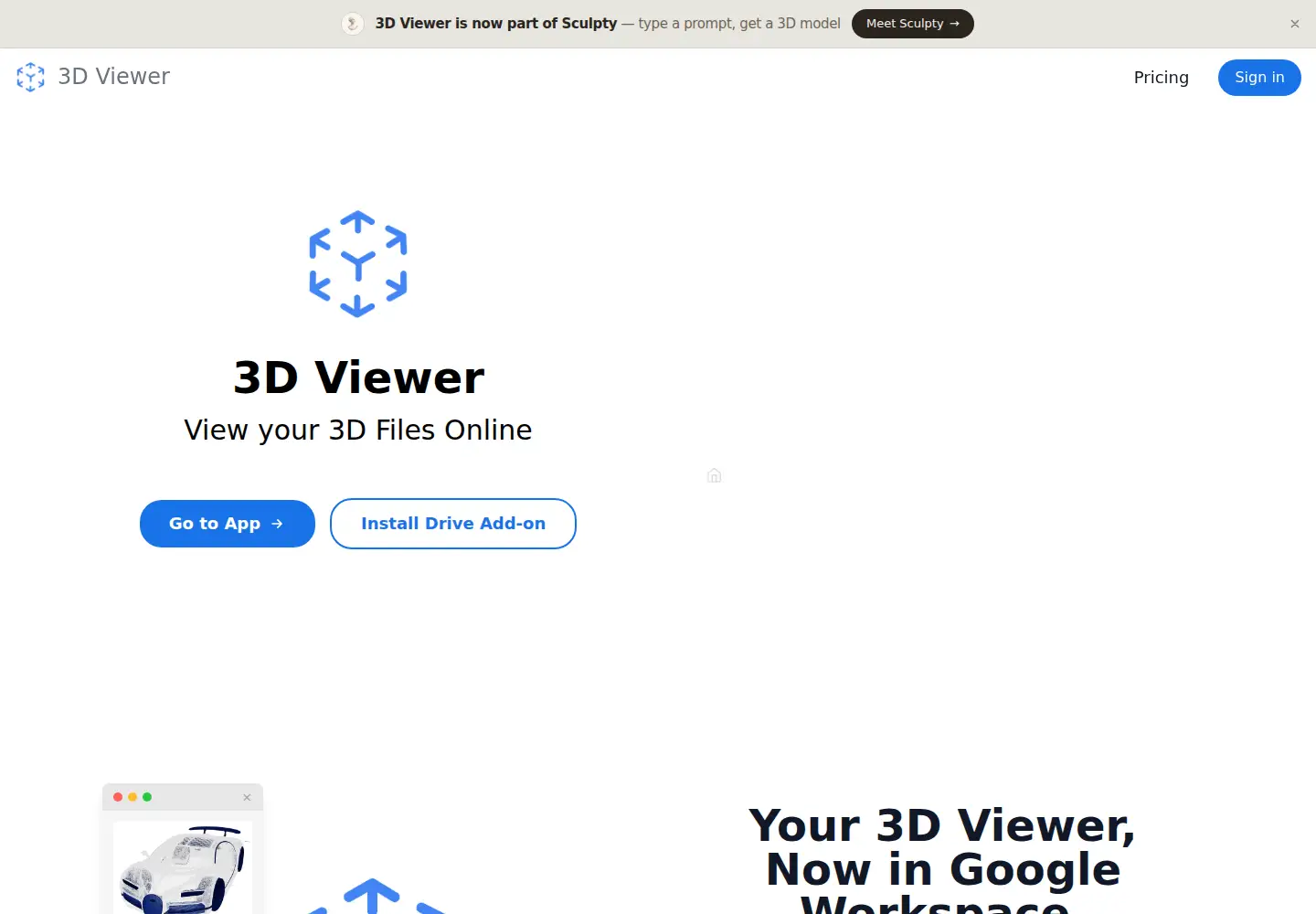 Screenshot of 3dviewer.co