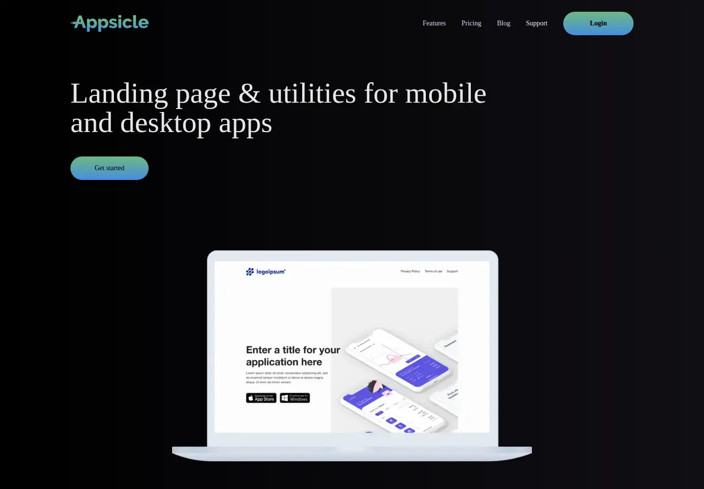 Captured homepage of appsicle.co in the current scan