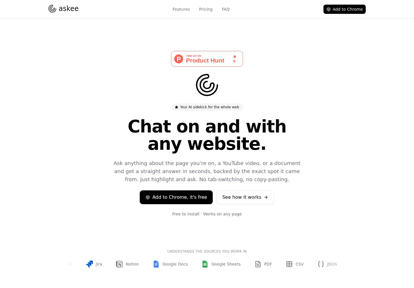 Screenshot of askee.co