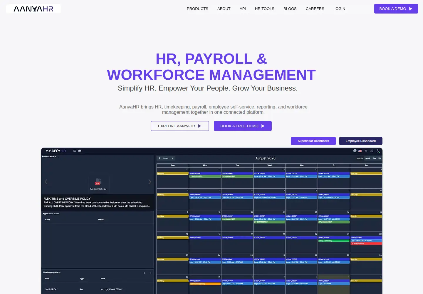 Screenshot of aanyahr.com