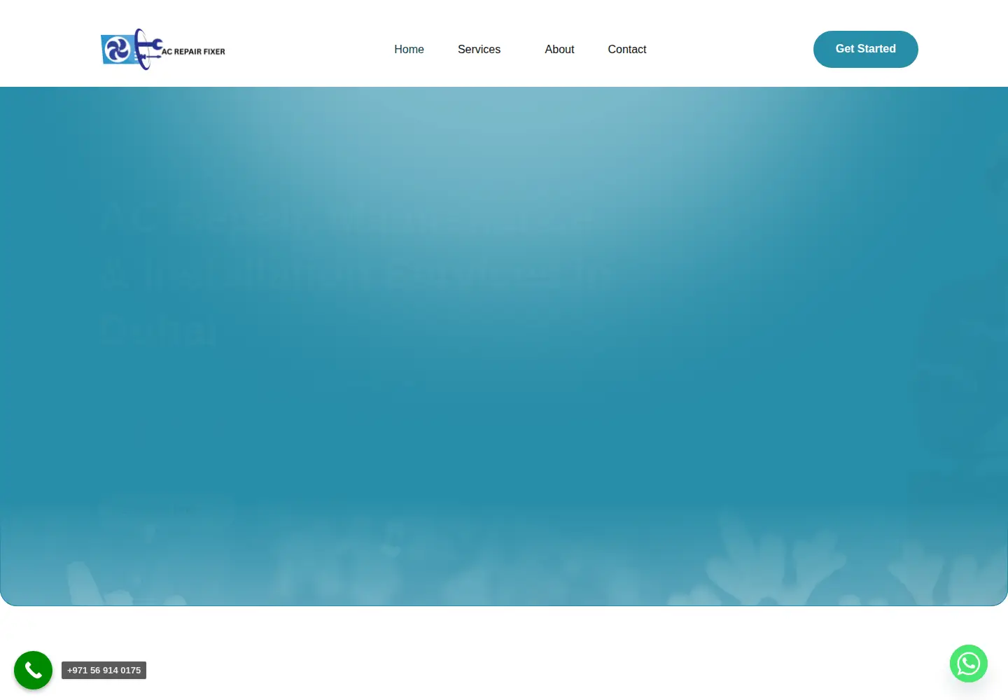Captured homepage of acrepairfixer.com in the current scan