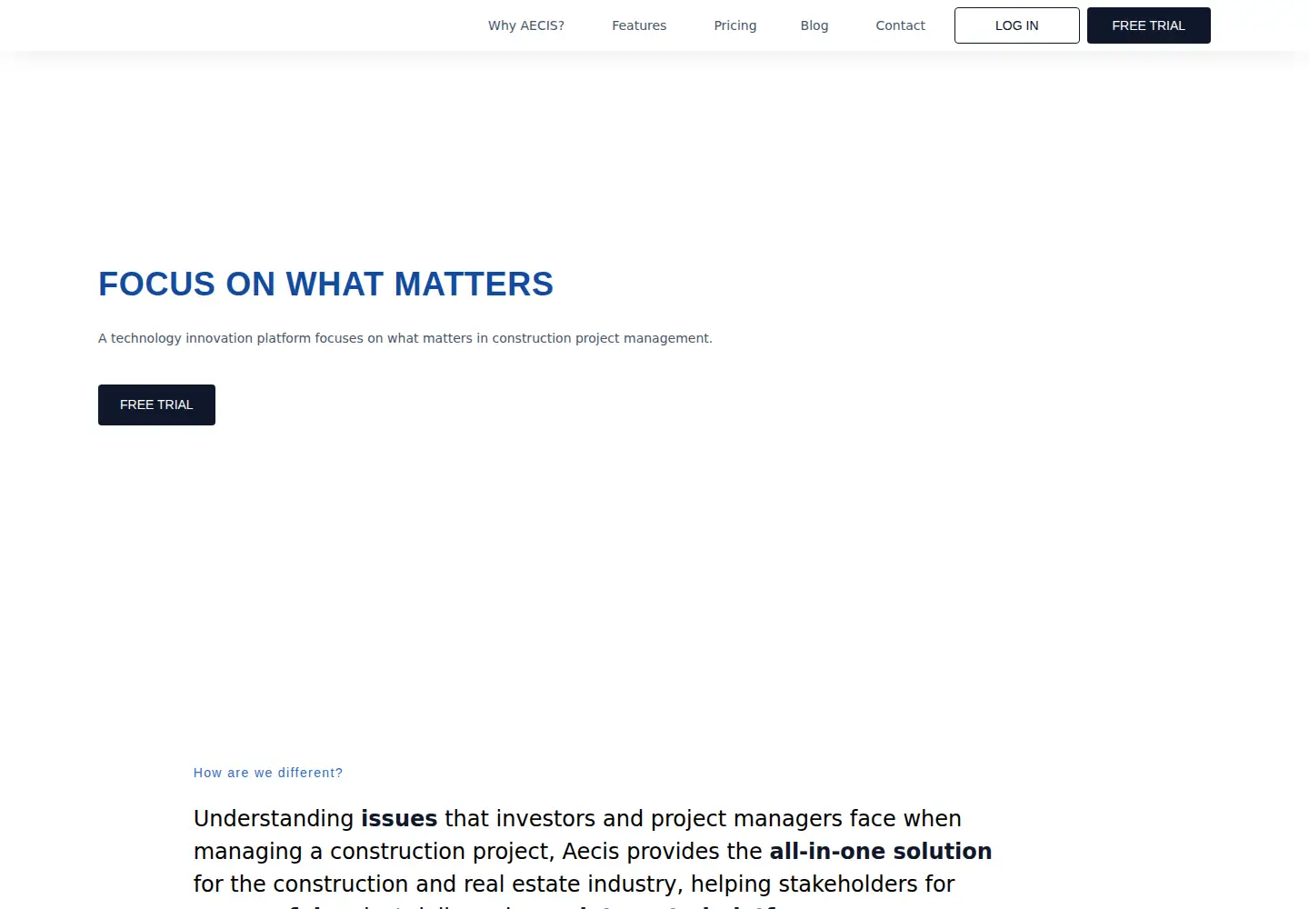 Captured homepage of aecis.com in the current scan