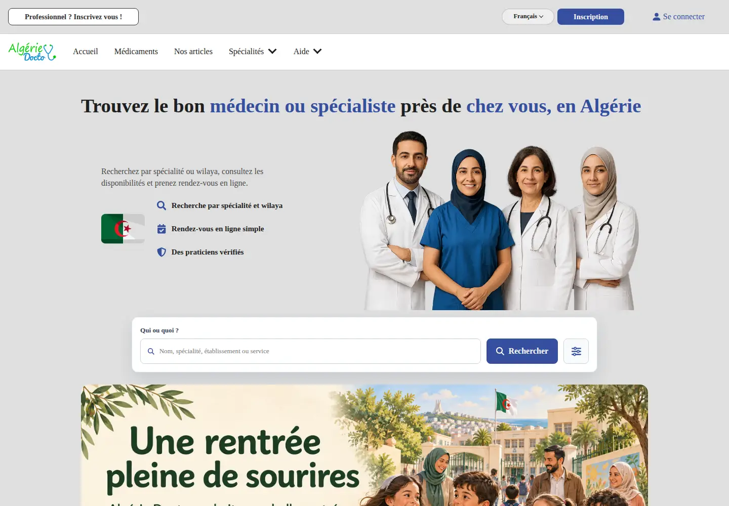 Screenshot of algerie-docto.com