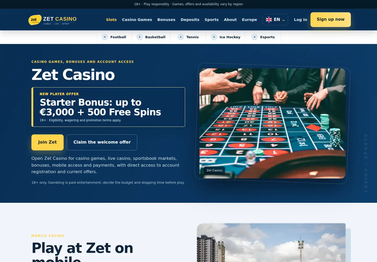 Screenshot of zet-casino.eu