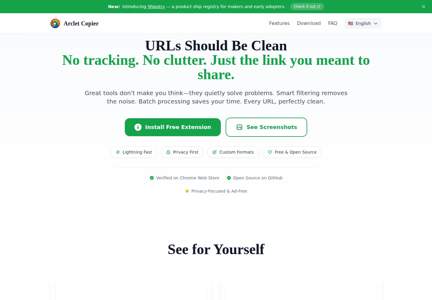 Screenshot of arcletcopier.com