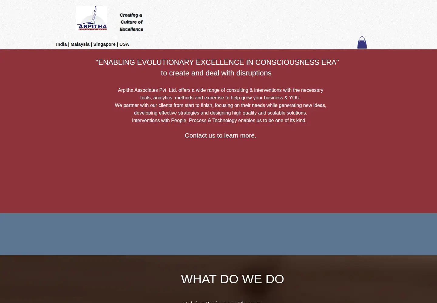 Captured homepage of arpitha.com in the current scan