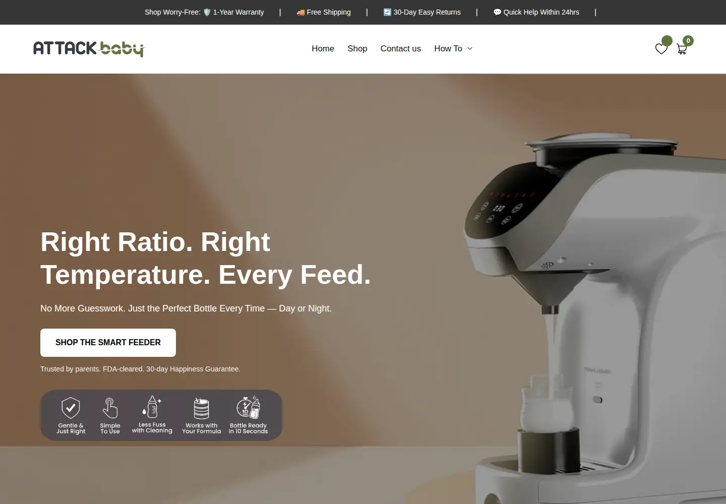 Screenshot of attackbaby.com