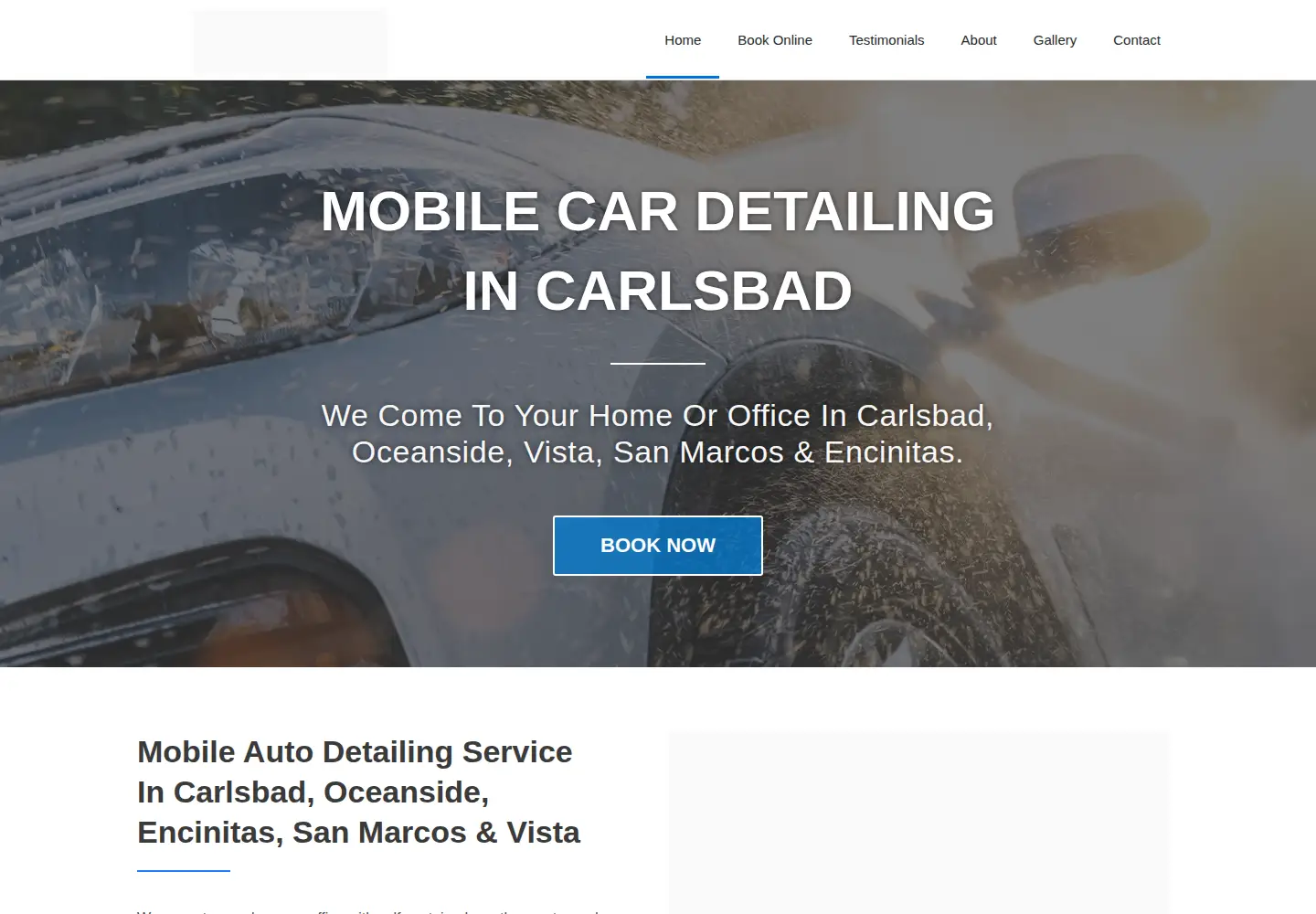 Captured homepage of autodetailingcarlsbad.com in the current scan