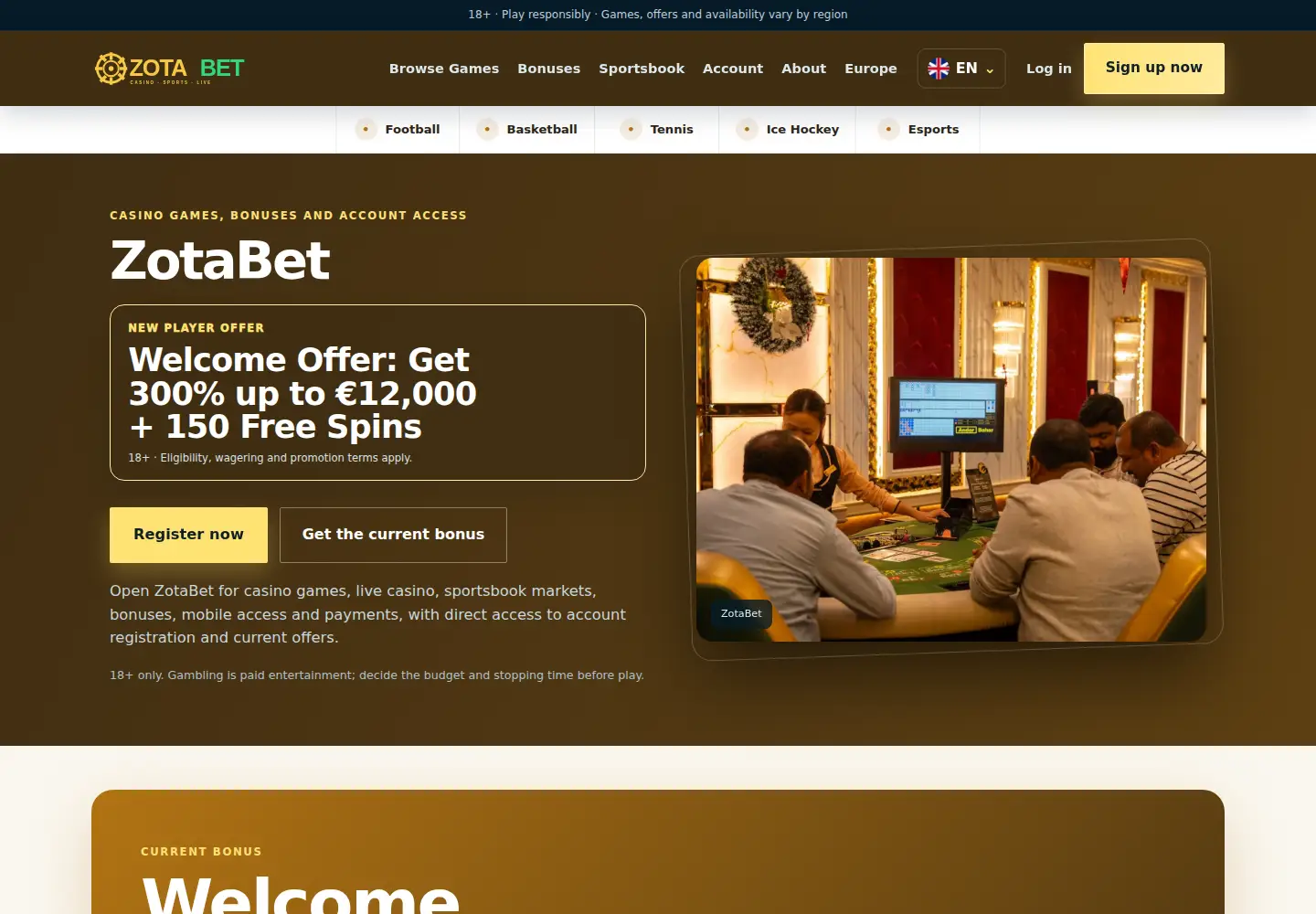 Screenshot of zotabet.eu