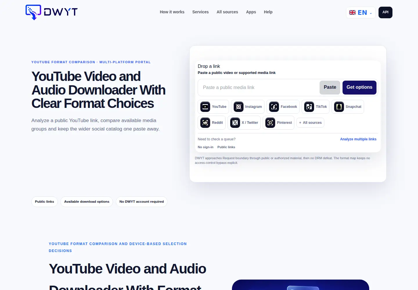 Screenshot of dwyt.app