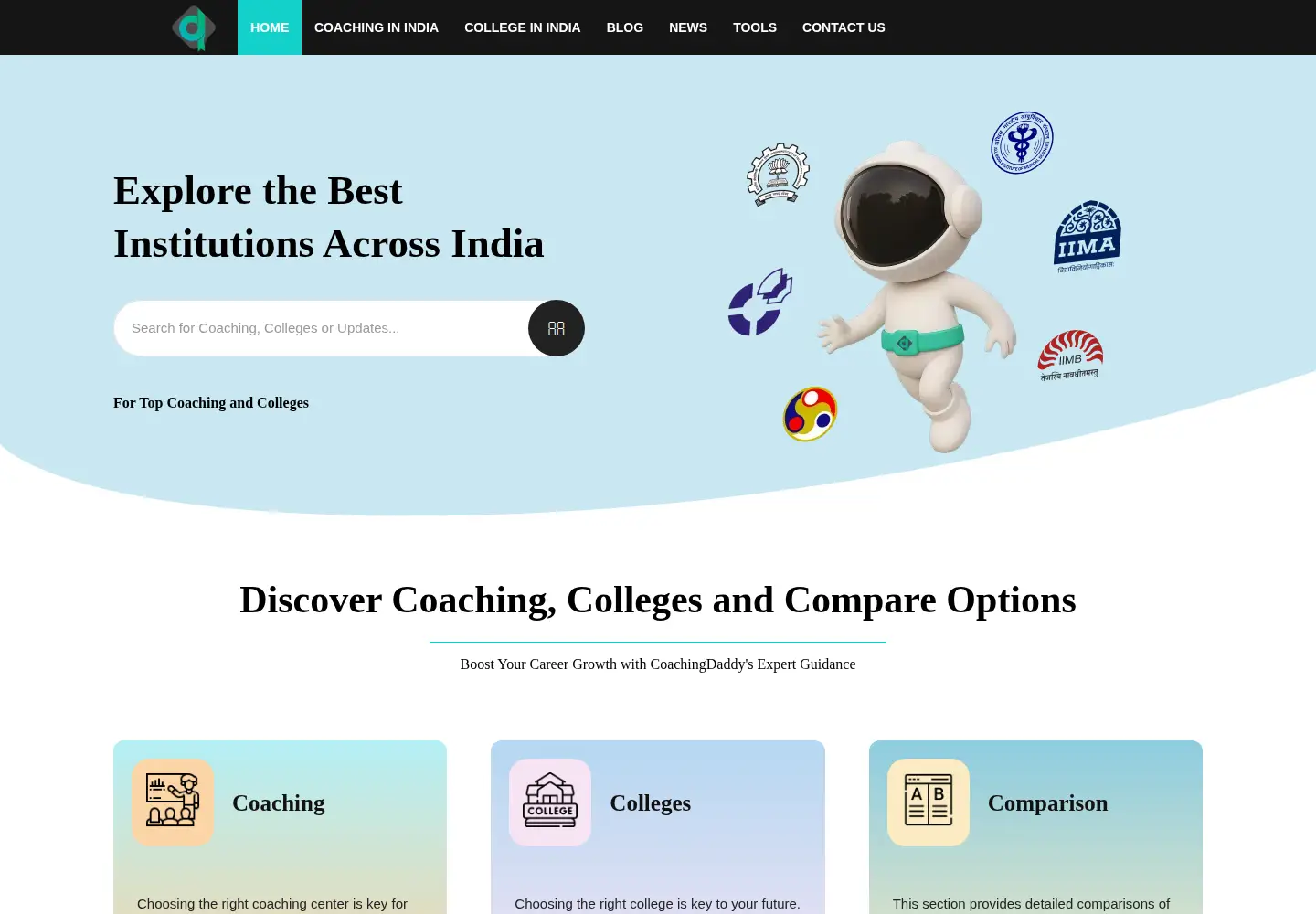 Screenshot of coachingdaddy.com
