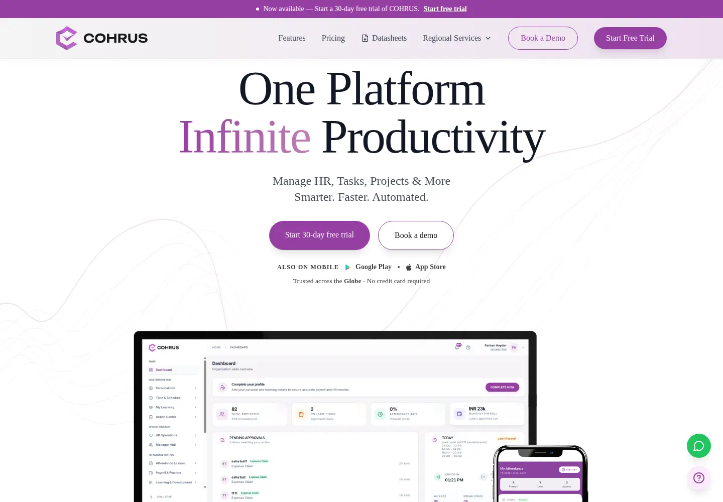Captured homepage of cohrus.com in the current scan