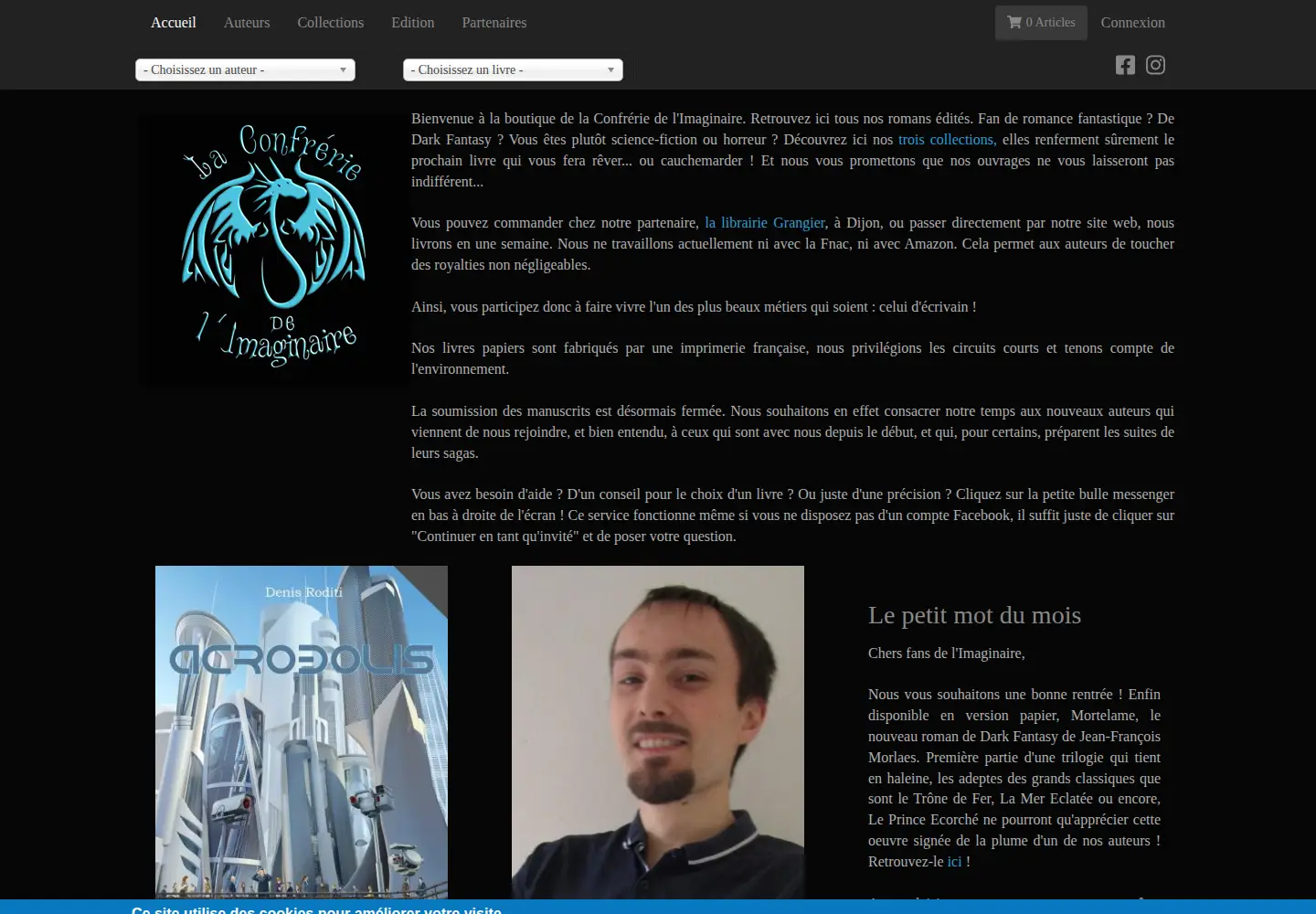 Screenshot of confrerie-imaginaire.com