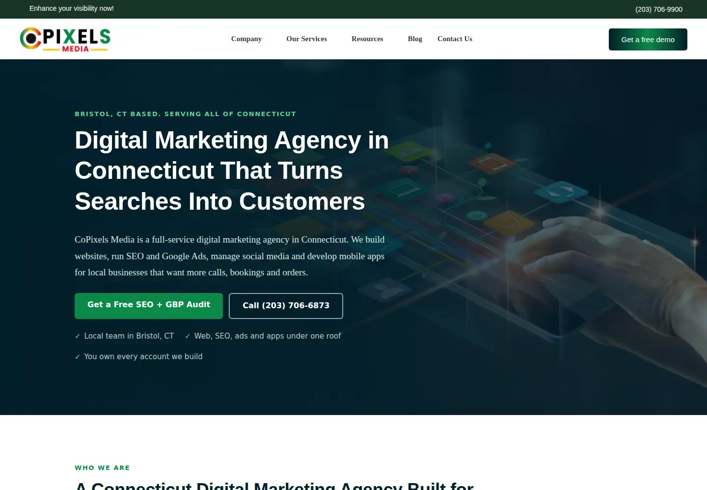 Screenshot of copixels.com