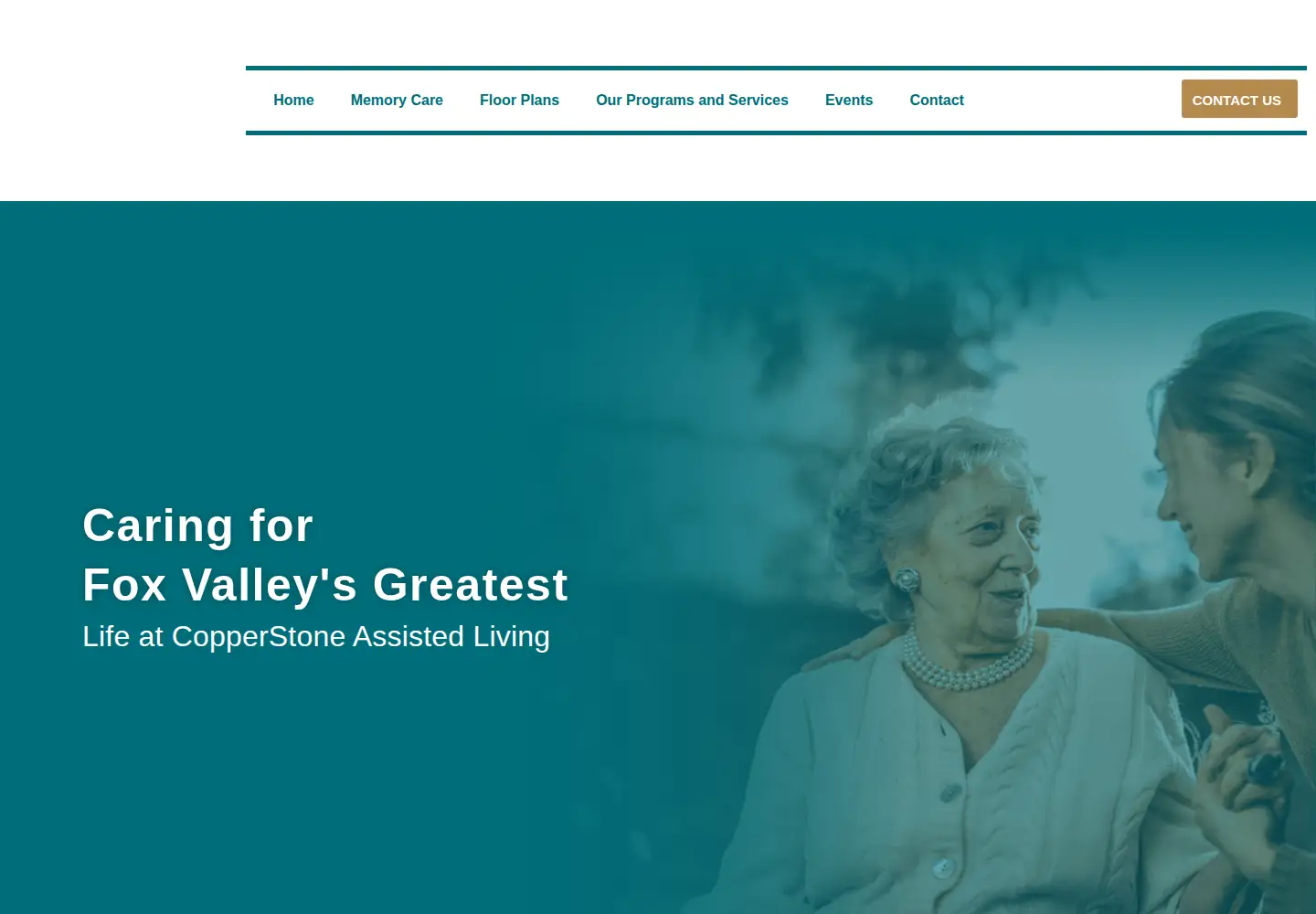 Captured homepage of copperstoneassistedliving.com in the current scan
