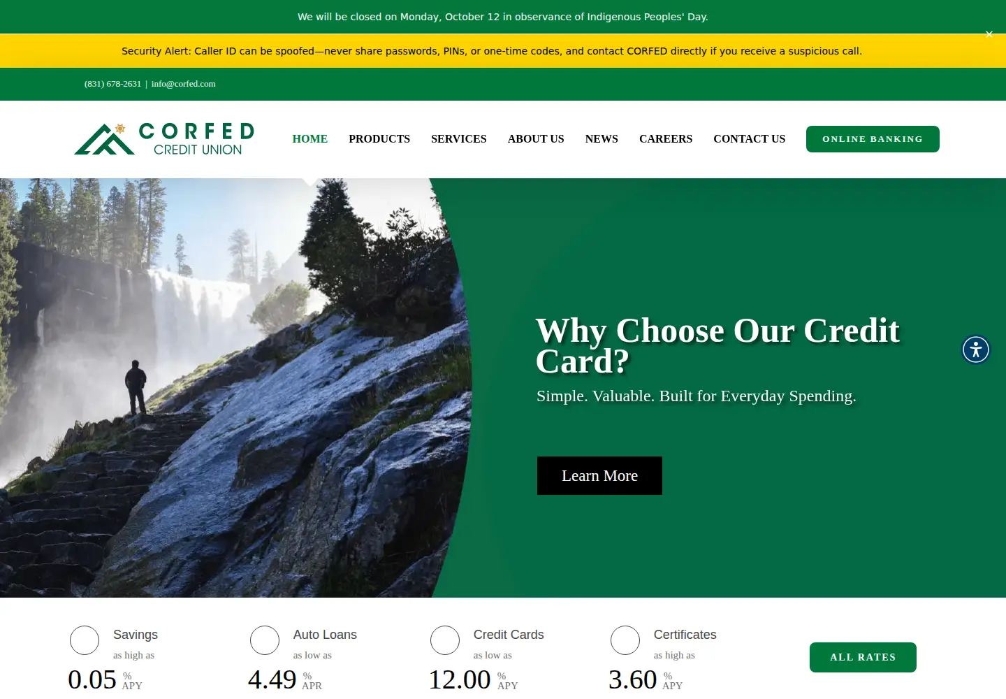 Screenshot of corfed.com