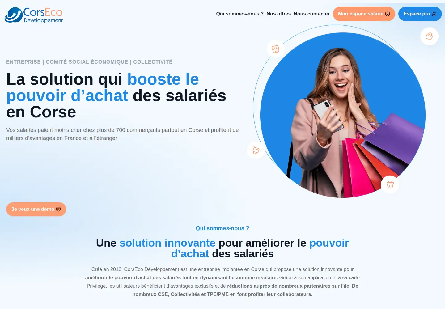 Captured homepage of corse-eco.com in the current scan