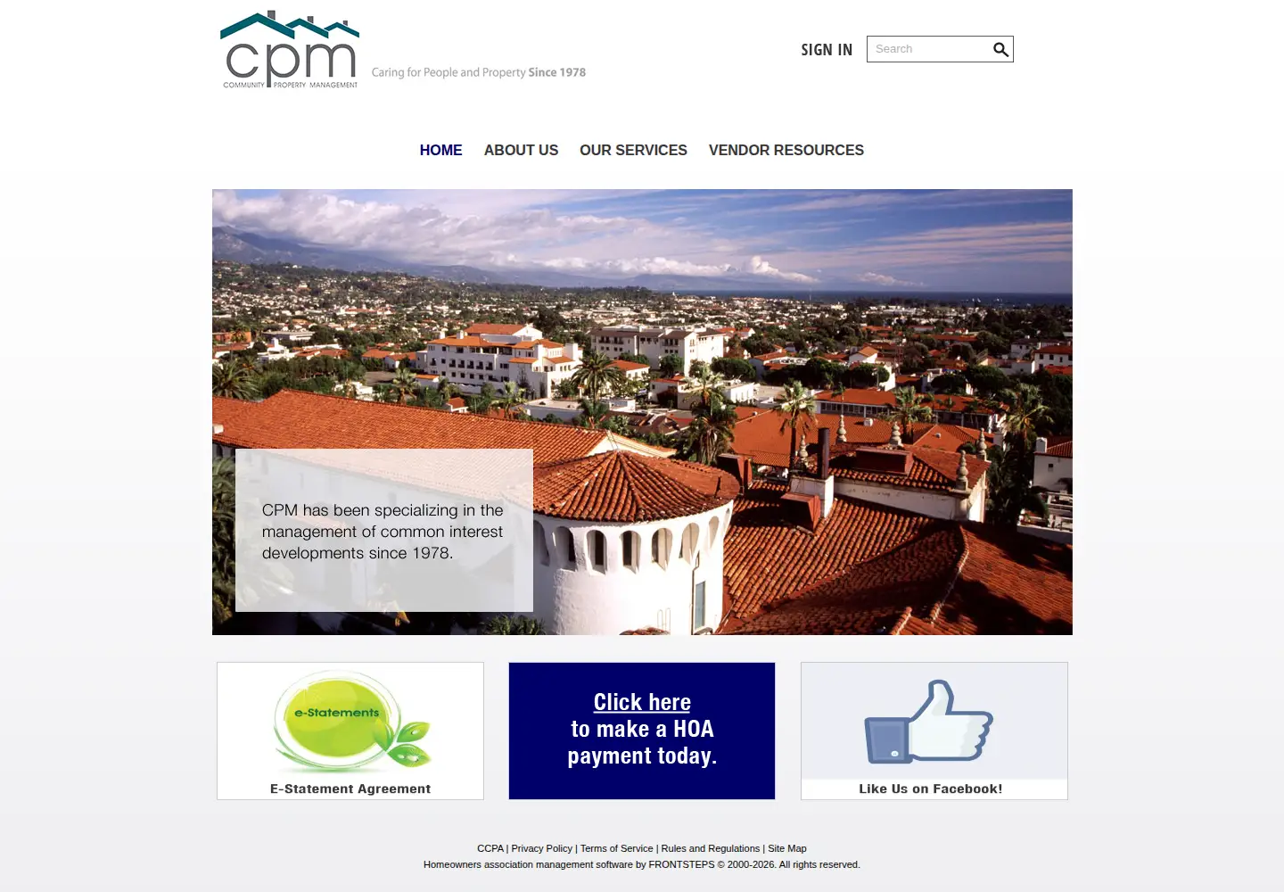 Captured homepage of cpm1.com in the current scan
